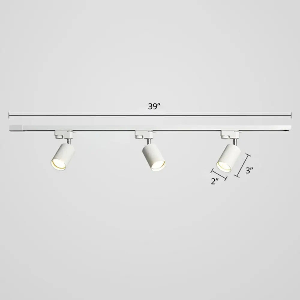 DecorBites™ DecorBites™ Sleek Tube Track Spotlight: Modern Metallic Semi Flush Ceiling Light for Bars