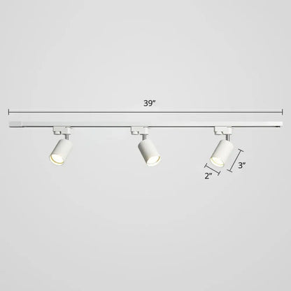 DecorBites™ DecorBites™ Sleek Tube Track Spotlight: Modern Metallic Semi Flush Ceiling Light for Bars