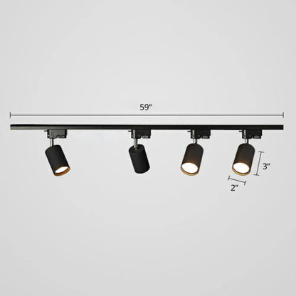DecorBites™ DecorBites™ Sleek Tube Track Spotlight: Modern Metallic Semi Flush Ceiling Light for Bars