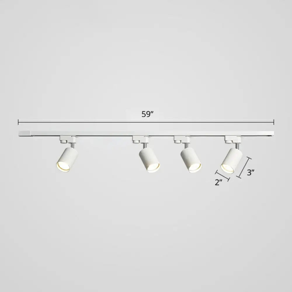 DecorBites™ DecorBites™ Sleek Tube Track Spotlight: Modern Metallic Semi Flush Ceiling Light for Bars