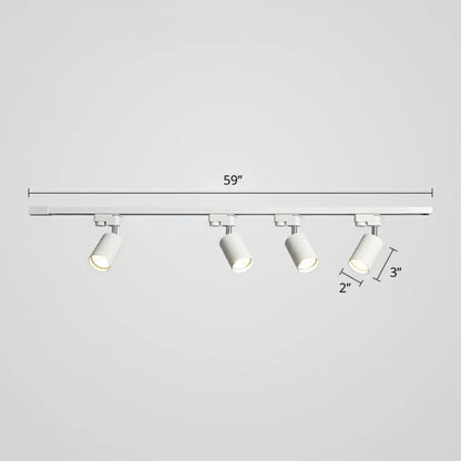 DecorBites™ DecorBites™ Sleek Tube Track Spotlight: Modern Metallic Semi Flush Ceiling Light for Bars