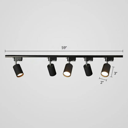 DecorBites™ DecorBites™ Sleek Tube Track Spotlight: Modern Metallic Semi Flush Ceiling Light for Bars