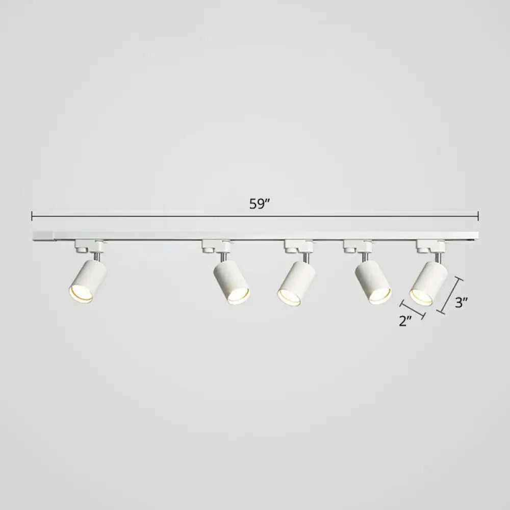 DecorBites™ DecorBites™ Sleek Tube Track Spotlight: Modern Metallic Semi Flush Ceiling Light for Bars