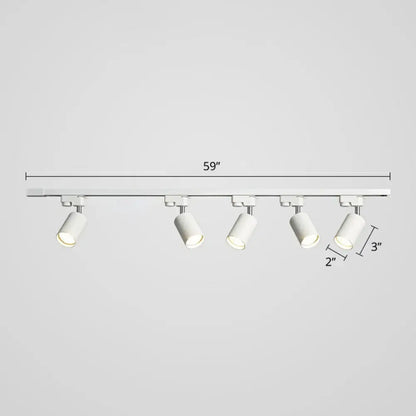 DecorBites™ DecorBites™ Sleek Tube Track Spotlight: Modern Metallic Semi Flush Ceiling Light for Bars