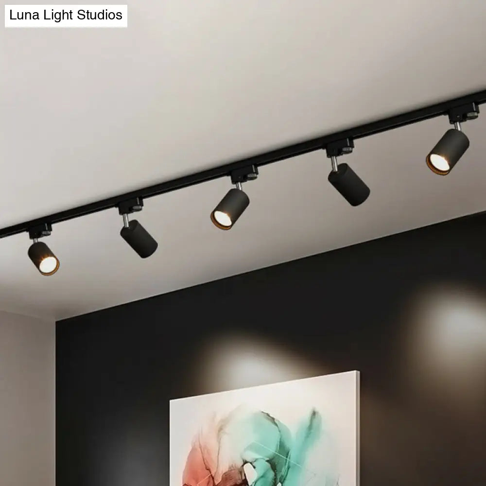 DecorBites™ DecorBites™ Sleek Tube Track Spotlight: Modern Metallic Semi Flush Ceiling Light for Bars