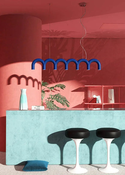 Sleek U-Shaped Chandelier for Bedroom and Kitchen - Chandelier