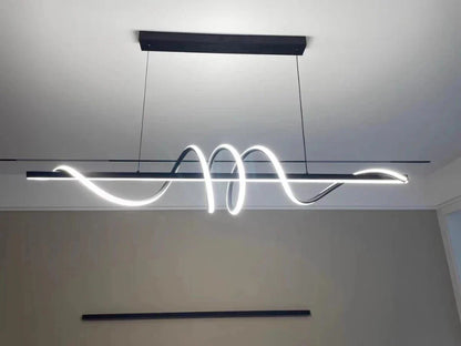 Sleek Wavy Pendant Lights for Dining Room