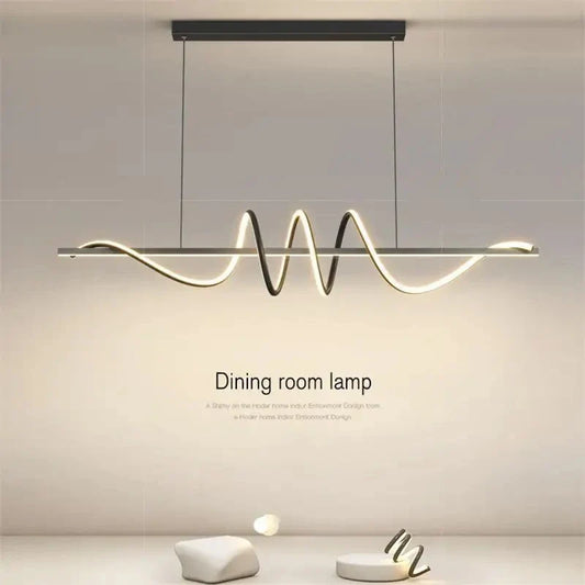 Sleek Wavy Pendant Lights for Dining Room