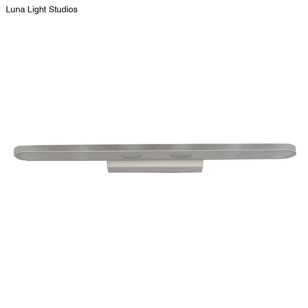 DecorBites™ DecorBites™ Sleek White LED Metal Bathroom Sconce Light Fixture: Simplicity at its Finest
