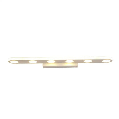 DecorBites™ DecorBites™ Sleek White LED Metal Bathroom Sconce Light Fixture: Simplicity at its Finest