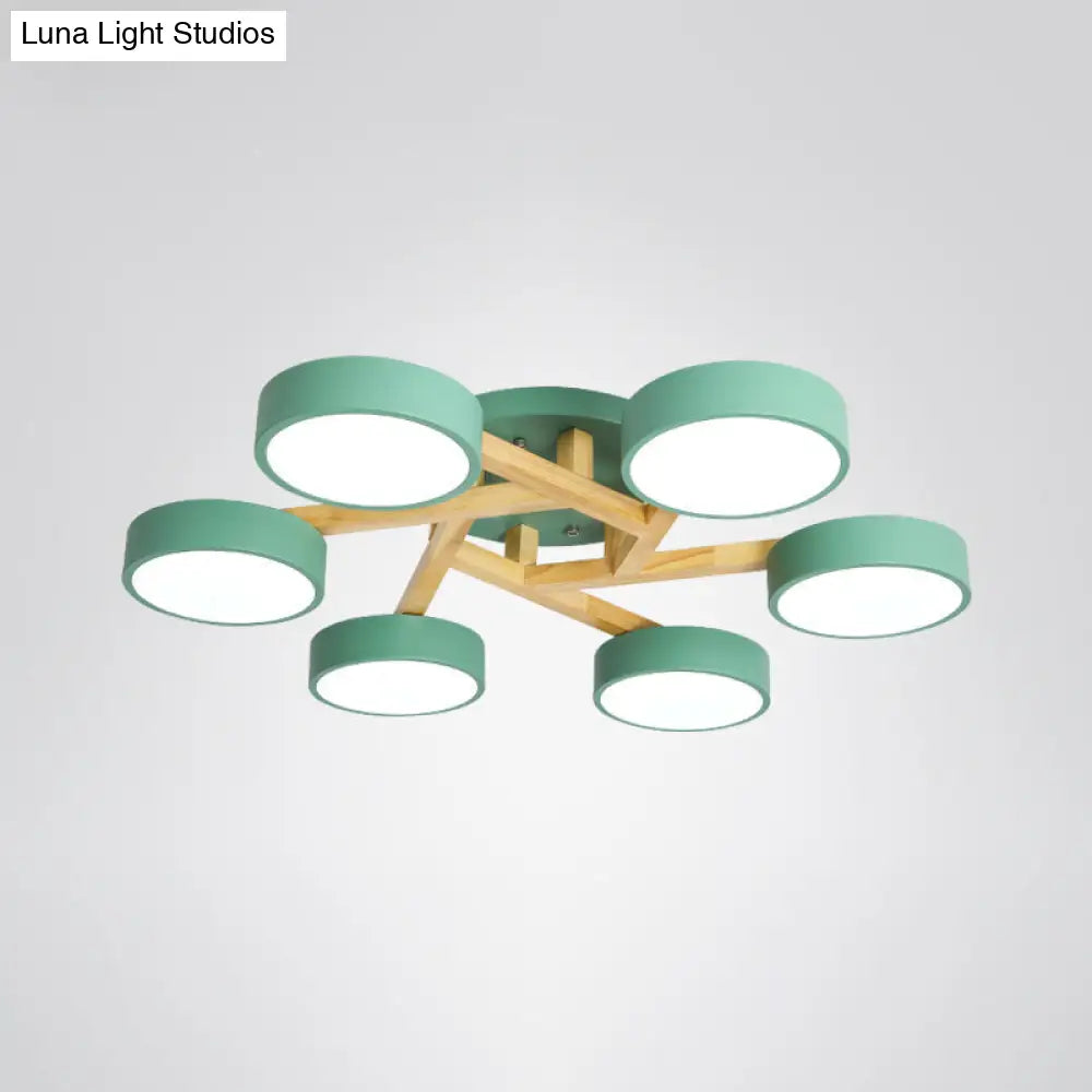 DecorBites™ DecorBites™ Sleek Wood Branch LED Ceiling Light with Minimalistic Acrylic Shade