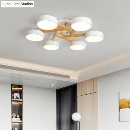 DecorBites™ DecorBites™ Sleek Wood Branch LED Ceiling Light with Minimalistic Acrylic Shade