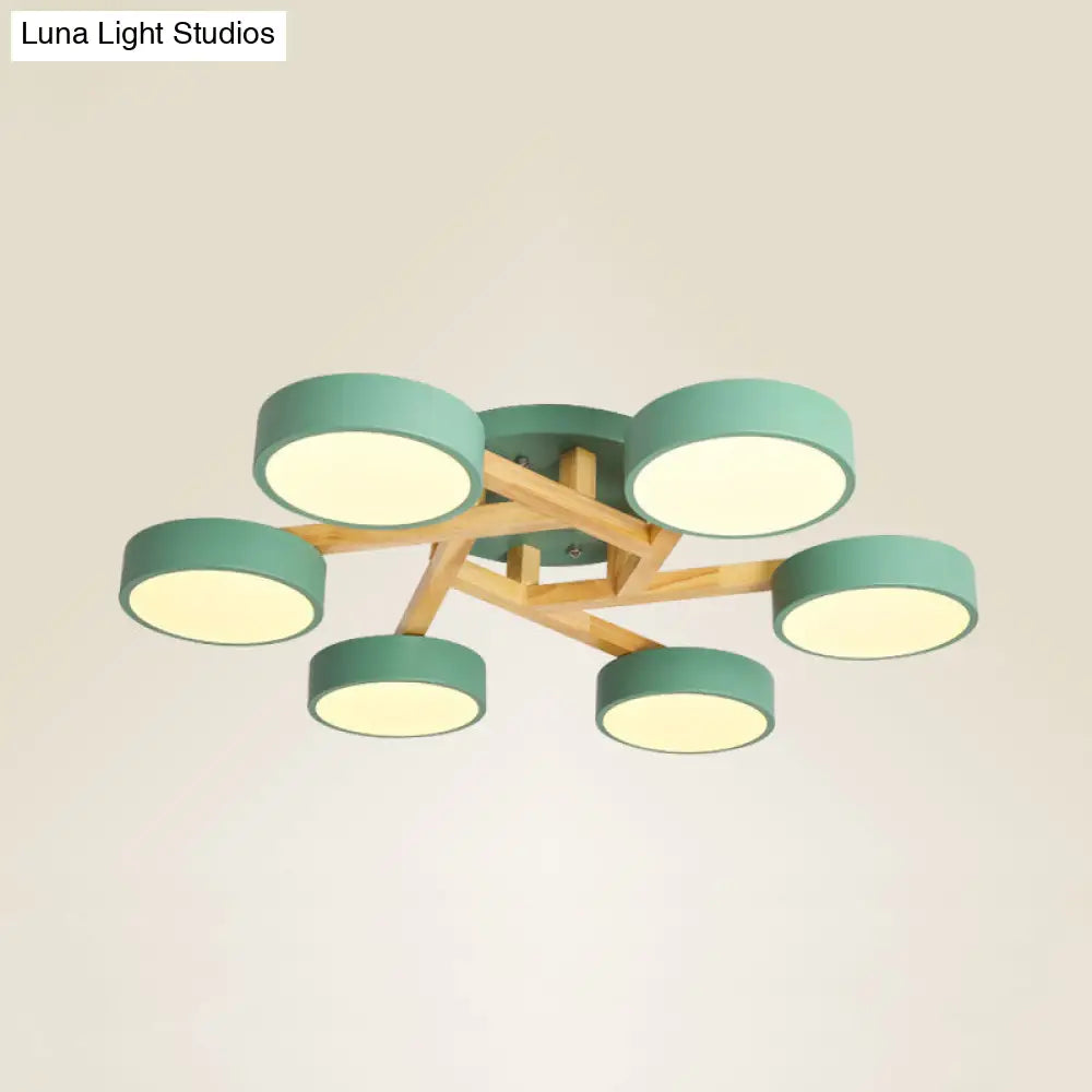DecorBites™ DecorBites™ Sleek Wood Branch LED Ceiling Light with Minimalistic Acrylic Shade