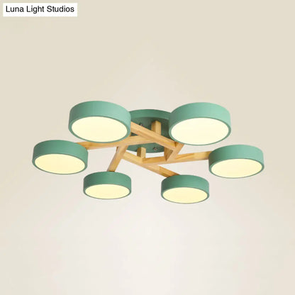 DecorBites™ DecorBites™ Sleek Wood Branch LED Ceiling Light with Minimalistic Acrylic Shade