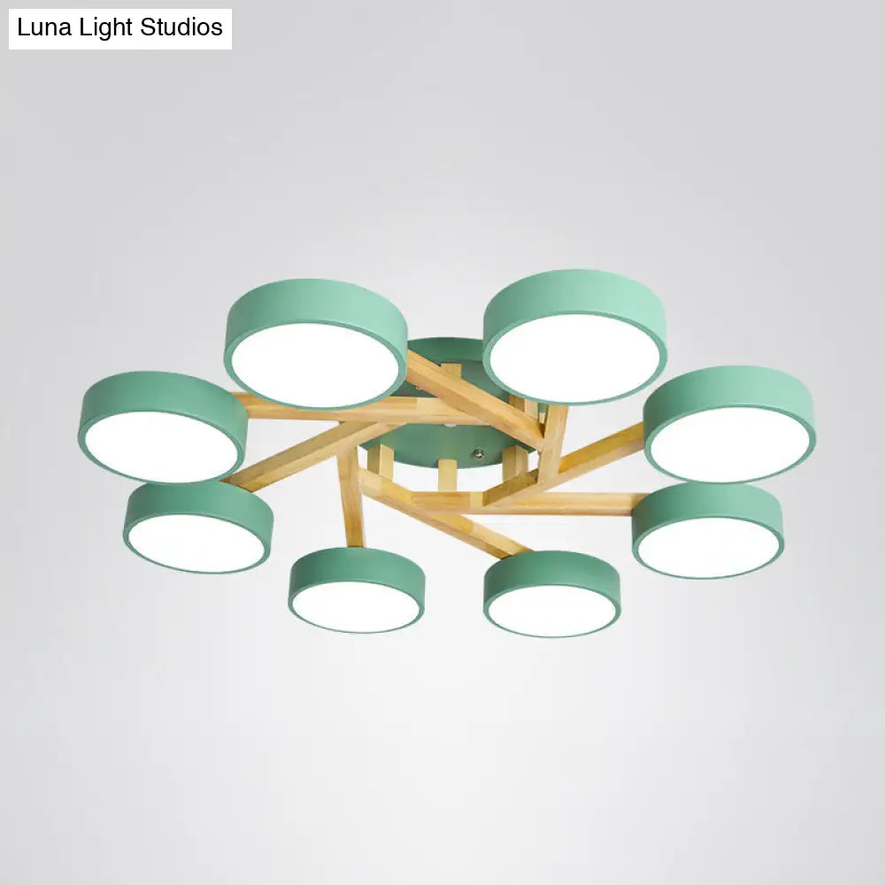 DecorBites™ DecorBites™ Sleek Wood Branch LED Ceiling Light with Minimalistic Acrylic Shade