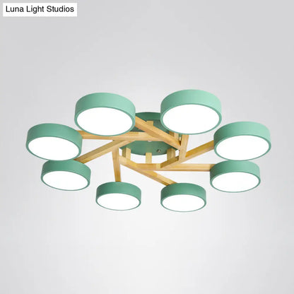 DecorBites™ DecorBites™ Sleek Wood Branch LED Ceiling Light with Minimalistic Acrylic Shade