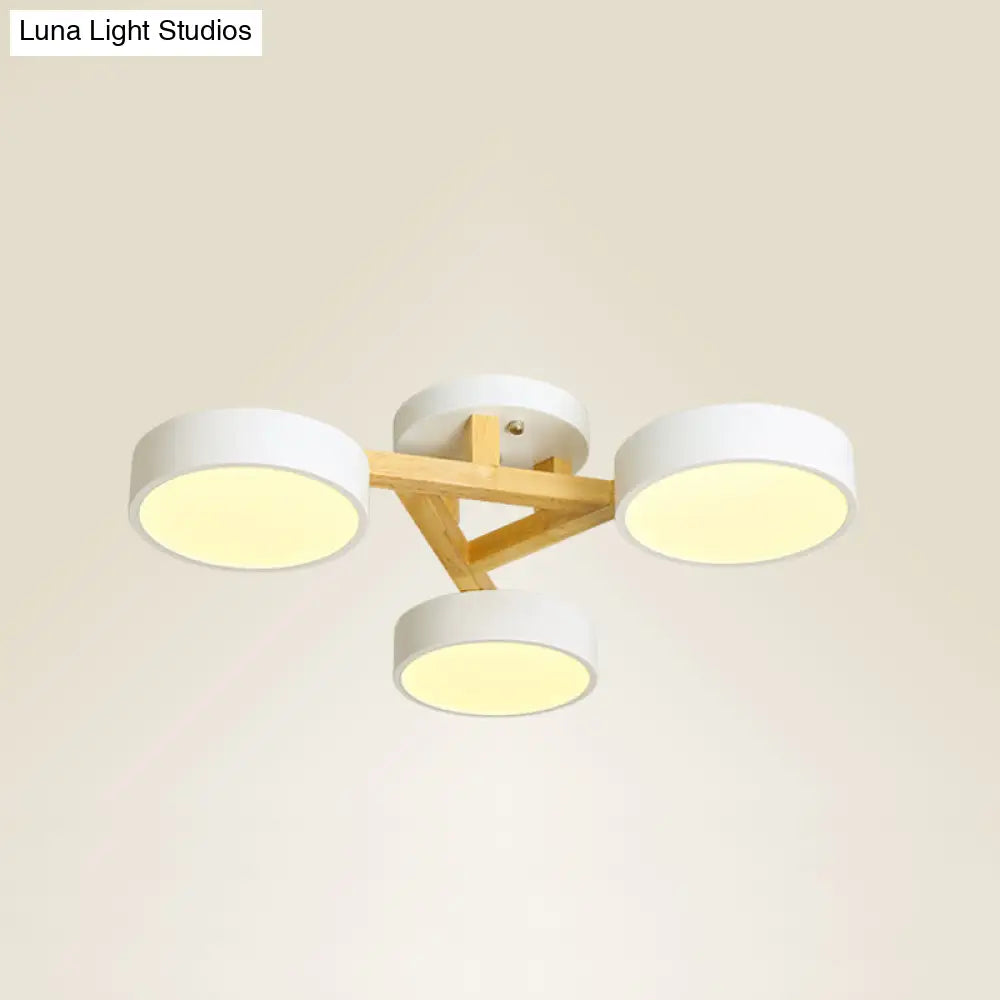 DecorBites™ DecorBites™ Sleek Wood Branch LED Ceiling Light with Minimalistic Acrylic Shade