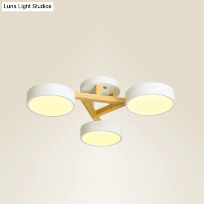 DecorBites™ DecorBites™ Sleek Wood Branch LED Ceiling Light with Minimalistic Acrylic Shade