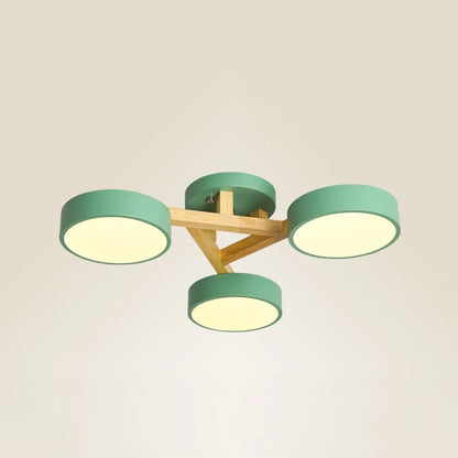 DecorBites™ DecorBites™ Sleek Wood Branch LED Ceiling Light with Minimalistic Acrylic Shade