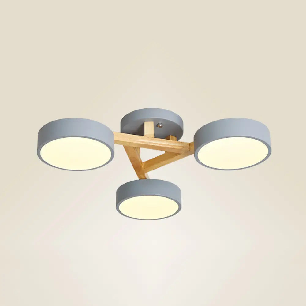 DecorBites™ DecorBites™ Sleek Wood Branch LED Ceiling Light with Minimalistic Acrylic Shade