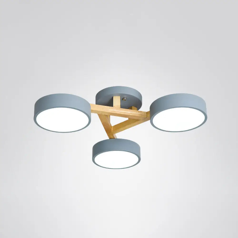 DecorBites™ DecorBites™ Sleek Wood Branch LED Ceiling Light with Minimalistic Acrylic Shade