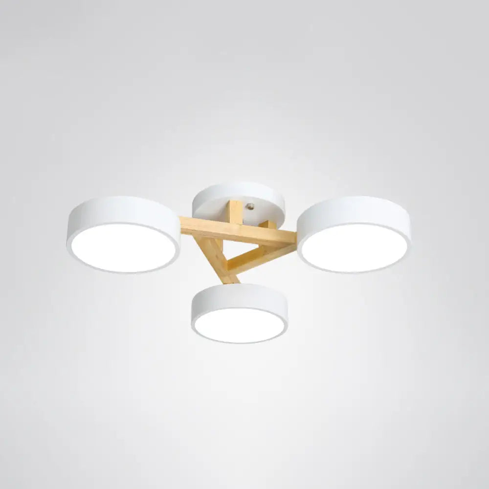 DecorBites™ DecorBites™ Sleek Wood Branch LED Ceiling Light with Minimalistic Acrylic Shade