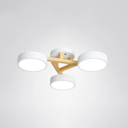 DecorBites™ DecorBites™ Sleek Wood Branch LED Ceiling Light with Minimalistic Acrylic Shade