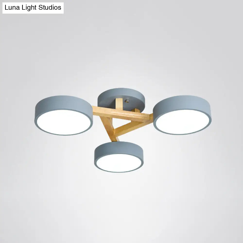 DecorBites™ DecorBites™ Sleek Wood Branch LED Ceiling Light with Minimalistic Acrylic Shade