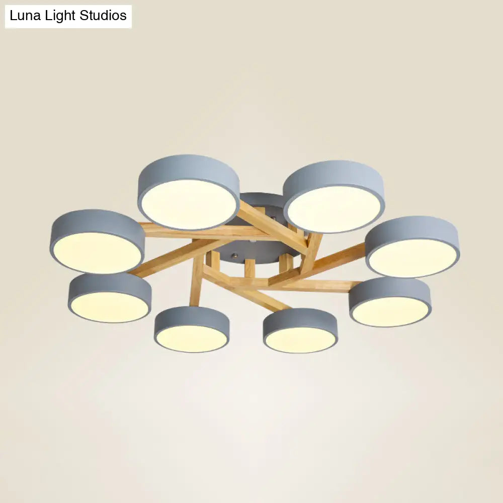 DecorBites™ DecorBites™ Sleek Wood Branch LED Ceiling Light with Minimalistic Acrylic Shade