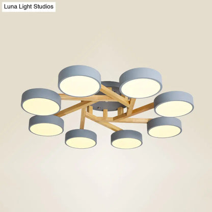 DecorBites™ DecorBites™ Sleek Wood Branch LED Ceiling Light with Minimalistic Acrylic Shade