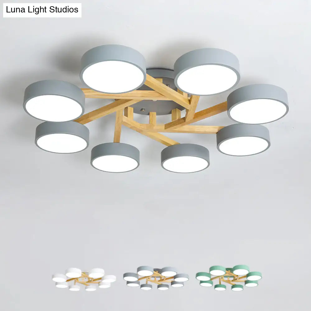 DecorBites™ DecorBites™ Sleek Wood Branch LED Ceiling Light with Minimalistic Acrylic Shade