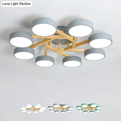 DecorBites™ DecorBites™ Sleek Wood Branch LED Ceiling Light with Minimalistic Acrylic Shade