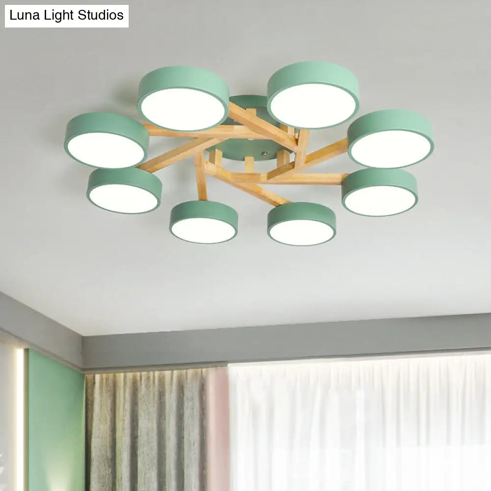 DecorBites™ DecorBites™ Sleek Wood Branch LED Ceiling Light with Minimalistic Acrylic Shade