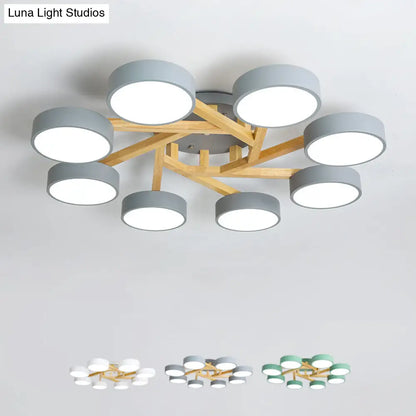 DecorBites™ DecorBites™ Sleek Wood Branch LED Ceiling Light with Minimalistic Acrylic Shade