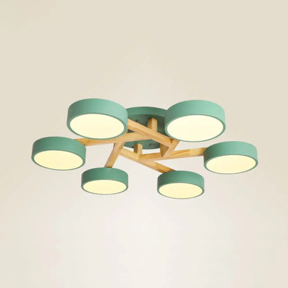 DecorBites™ DecorBites™ Sleek Wood Branch LED Ceiling Light with Minimalistic Acrylic Shade