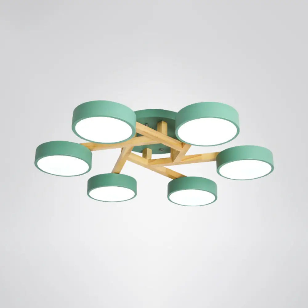 DecorBites™ DecorBites™ Sleek Wood Branch LED Ceiling Light with Minimalistic Acrylic Shade