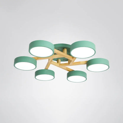 DecorBites™ DecorBites™ Sleek Wood Branch LED Ceiling Light with Minimalistic Acrylic Shade