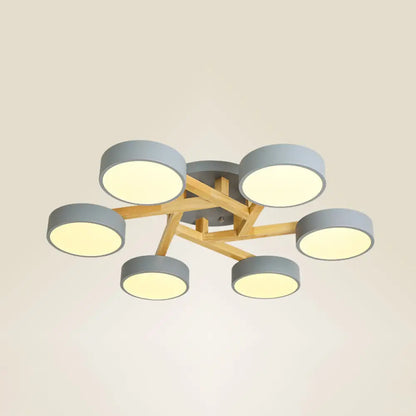 DecorBites™ DecorBites™ Sleek Wood Branch LED Ceiling Light with Minimalistic Acrylic Shade