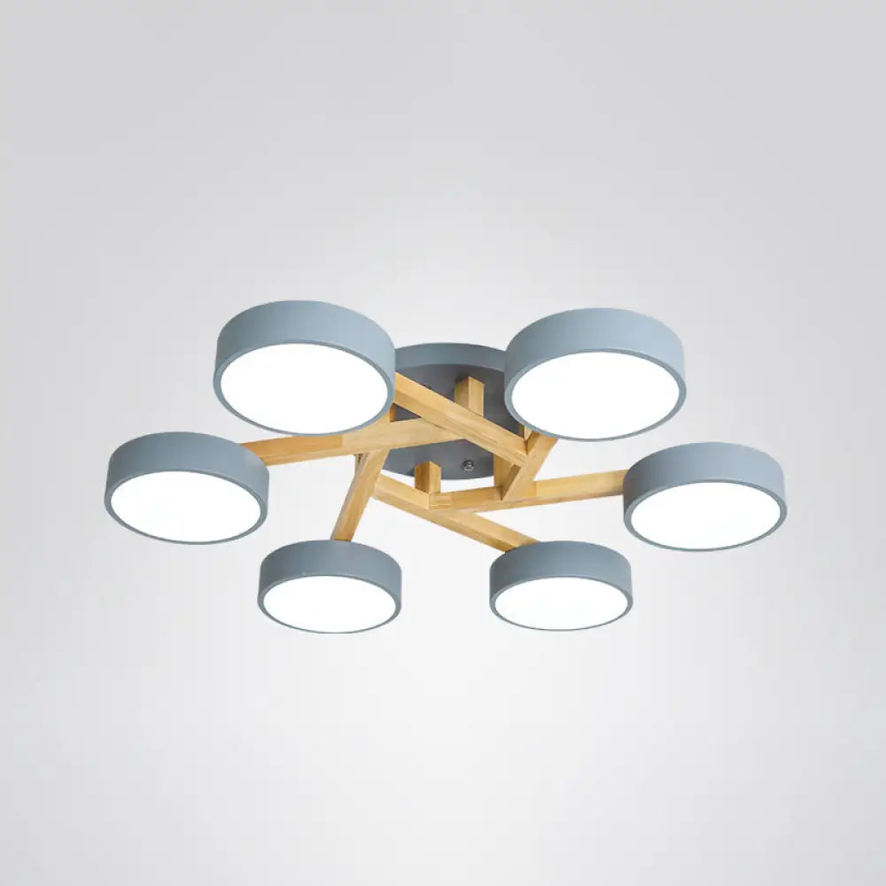 DecorBites™ DecorBites™ Sleek Wood Branch LED Ceiling Light with Minimalistic Acrylic Shade