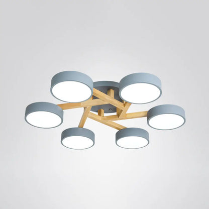 DecorBites™ DecorBites™ Sleek Wood Branch LED Ceiling Light with Minimalistic Acrylic Shade