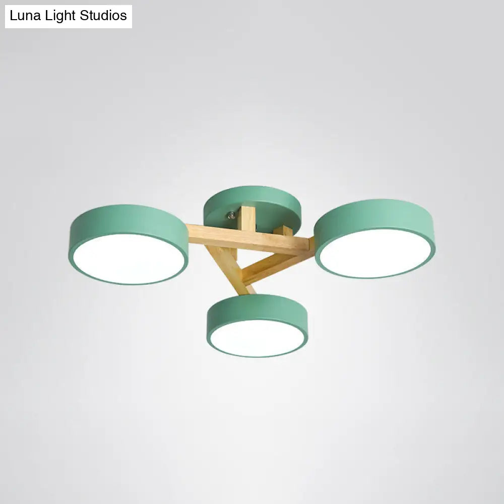 DecorBites™ DecorBites™ Sleek Wood Branch LED Ceiling Light with Minimalistic Acrylic Shade
