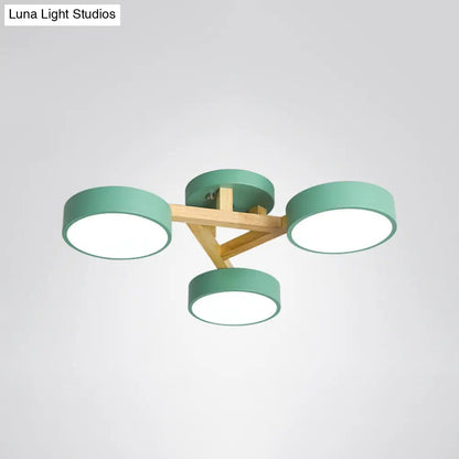DecorBites™ DecorBites™ Sleek Wood Branch LED Ceiling Light with Minimalistic Acrylic Shade