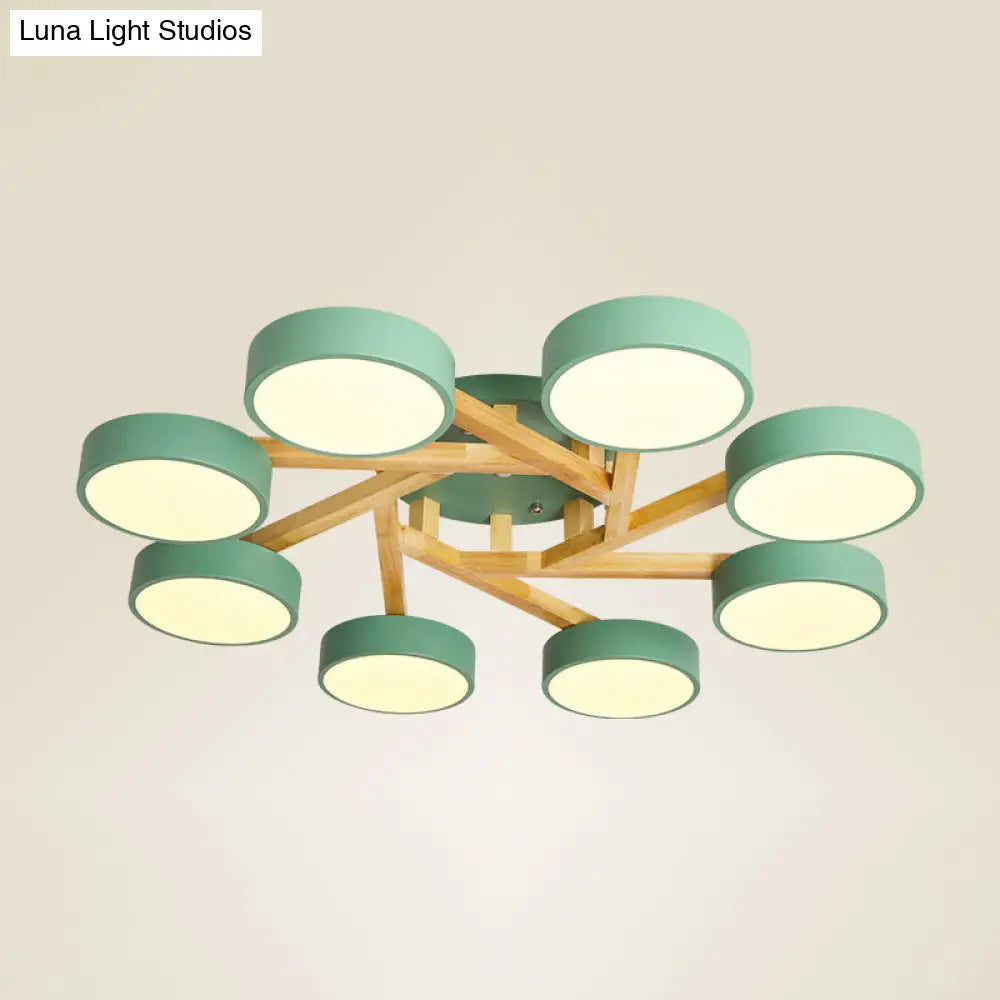 DecorBites™ DecorBites™ Sleek Wood Branch LED Ceiling Light with Minimalistic Acrylic Shade