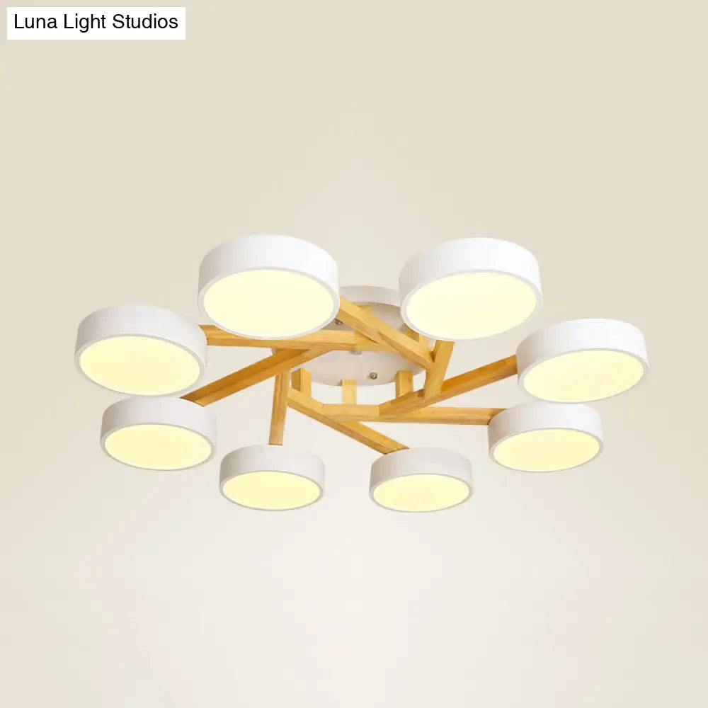 DecorBites™ DecorBites™ Sleek Wood Branch LED Ceiling Light with Minimalistic Acrylic Shade