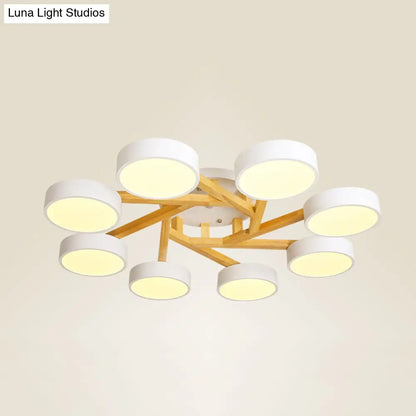DecorBites™ DecorBites™ Sleek Wood Branch LED Ceiling Light with Minimalistic Acrylic Shade