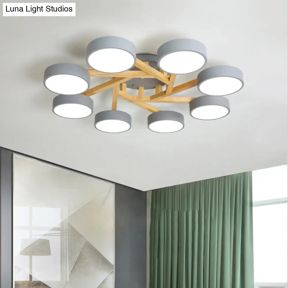 DecorBites™ DecorBites™ Sleek Wood Branch LED Ceiling Light with Minimalistic Acrylic Shade