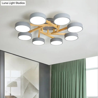 DecorBites™ DecorBites™ Sleek Wood Branch LED Ceiling Light with Minimalistic Acrylic Shade