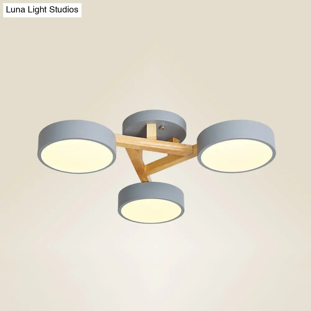 DecorBites™ DecorBites™ Sleek Wood Branch LED Ceiling Light with Minimalistic Acrylic Shade