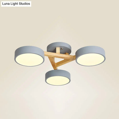 DecorBites™ DecorBites™ Sleek Wood Branch LED Ceiling Light with Minimalistic Acrylic Shade