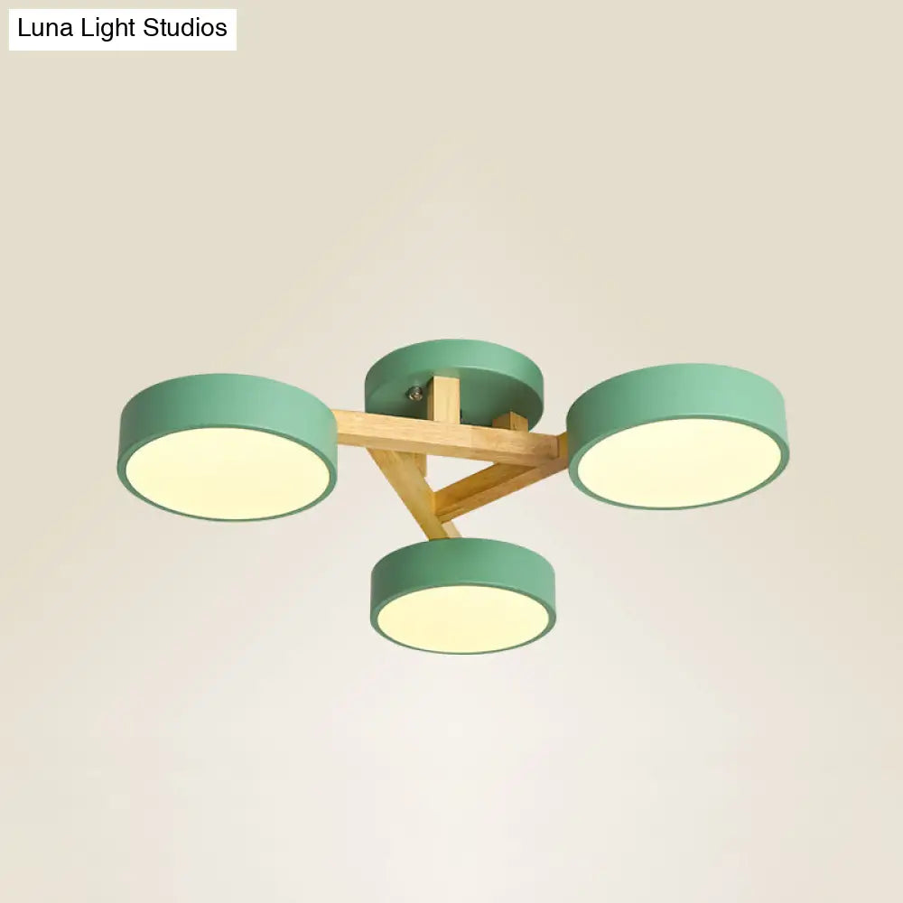 DecorBites™ DecorBites™ Sleek Wood Branch LED Ceiling Light with Minimalistic Acrylic Shade